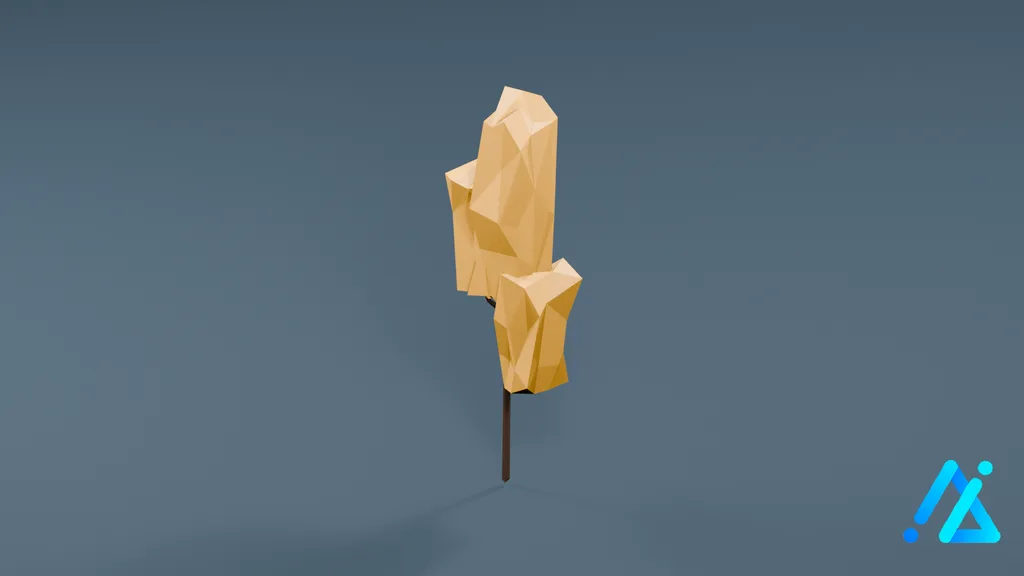 Low-Poly Tree 01 B — 3D model preview