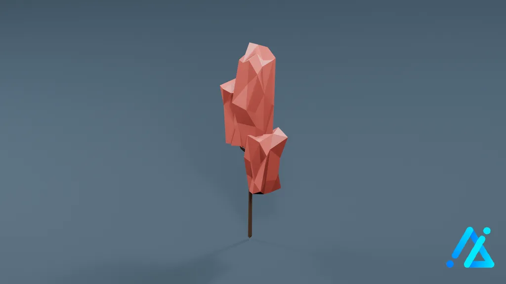 Low-Poly Tree 01 C — 3D model preview