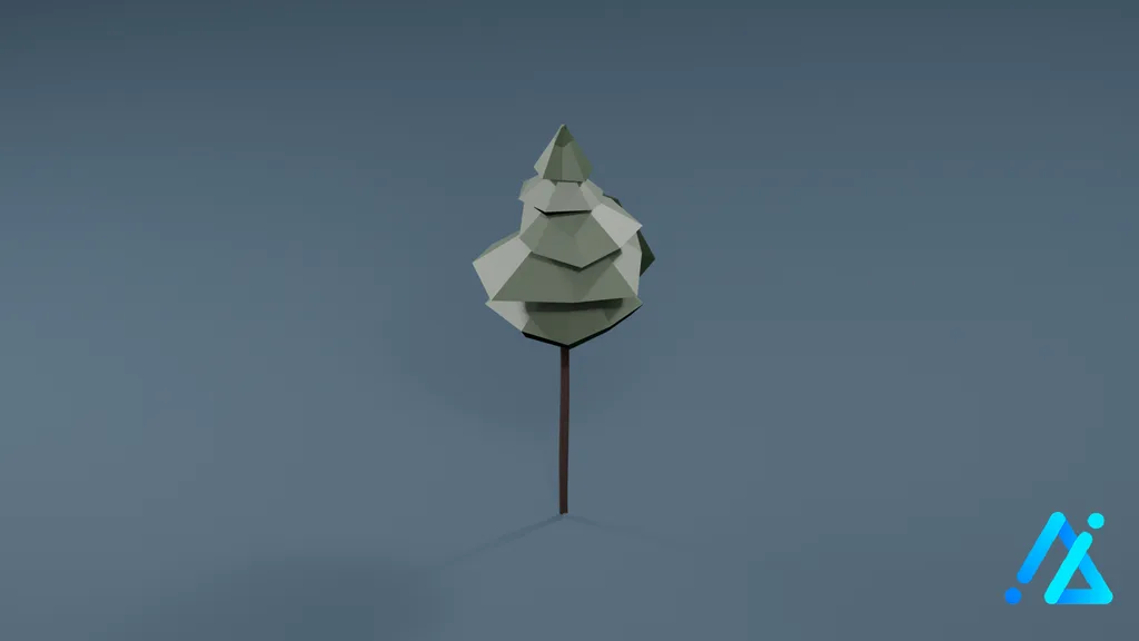 Low-Poly Tree 01 M 7 — 3D model preview