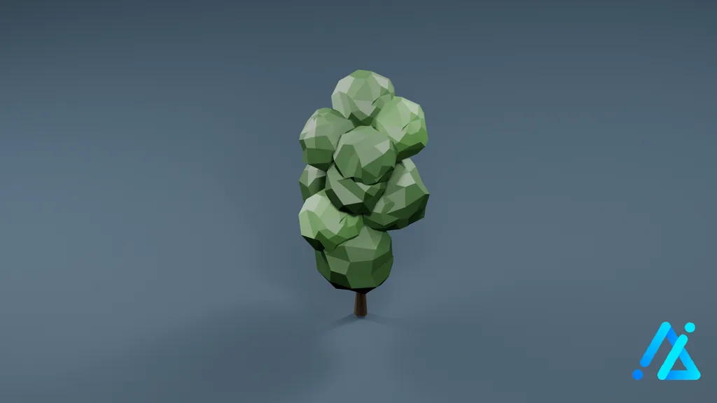 Low-Poly Tree 01 N 6 — 3D model preview