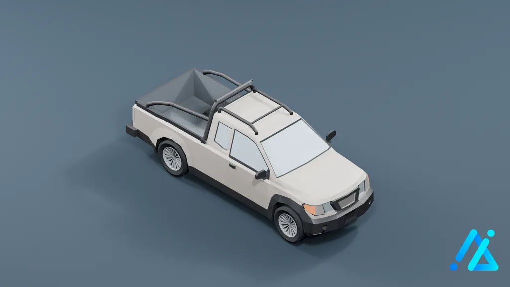 Low-Poly Vehicle 03 A — 3D model preview