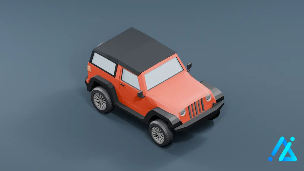 Low-Poly Vehicle 12 A — 3D model preview