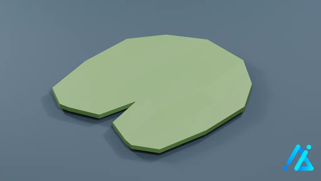 Low-Poly Water Lily Water_lilly — 3D model preview