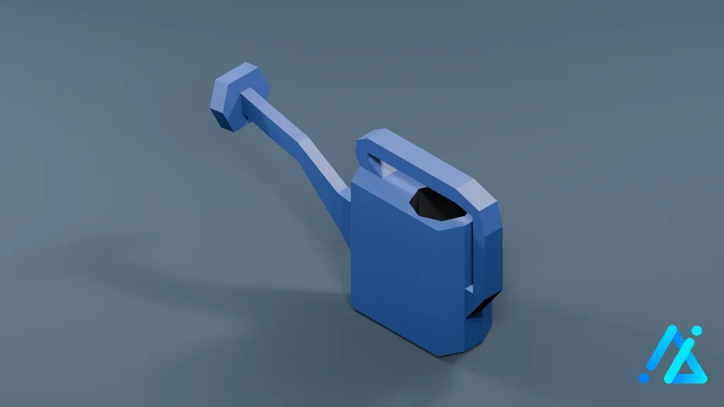 Low-Poly Watering Can 01 C — 3D model preview