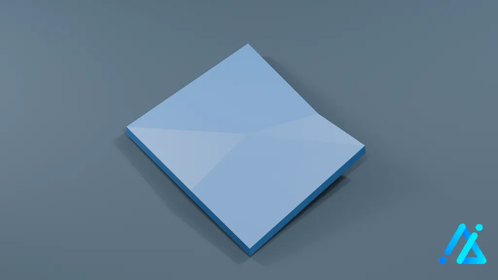Low-Poly Water Terrain Piece 06 — 3D model preview