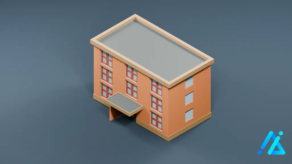 Low-Poly Building 35 — 3D model preview