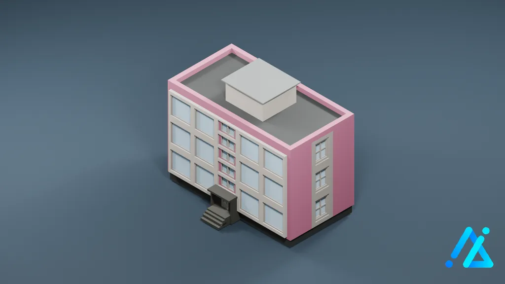 Low-Poly Building 36 — 3D model preview
