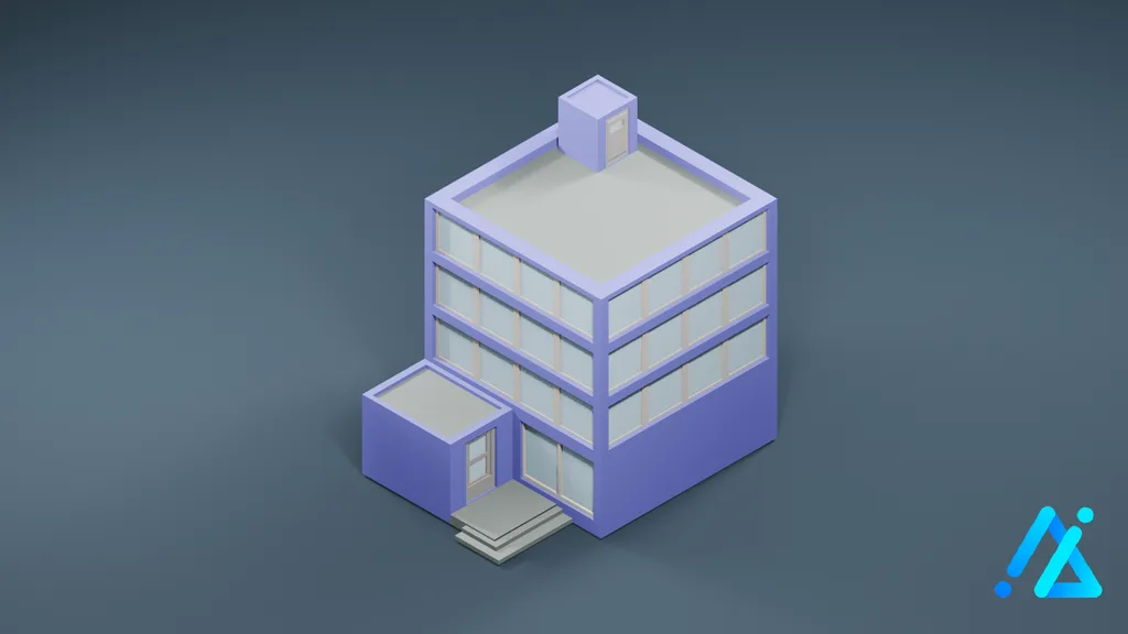Low-Poly Building 37 — 3D model preview