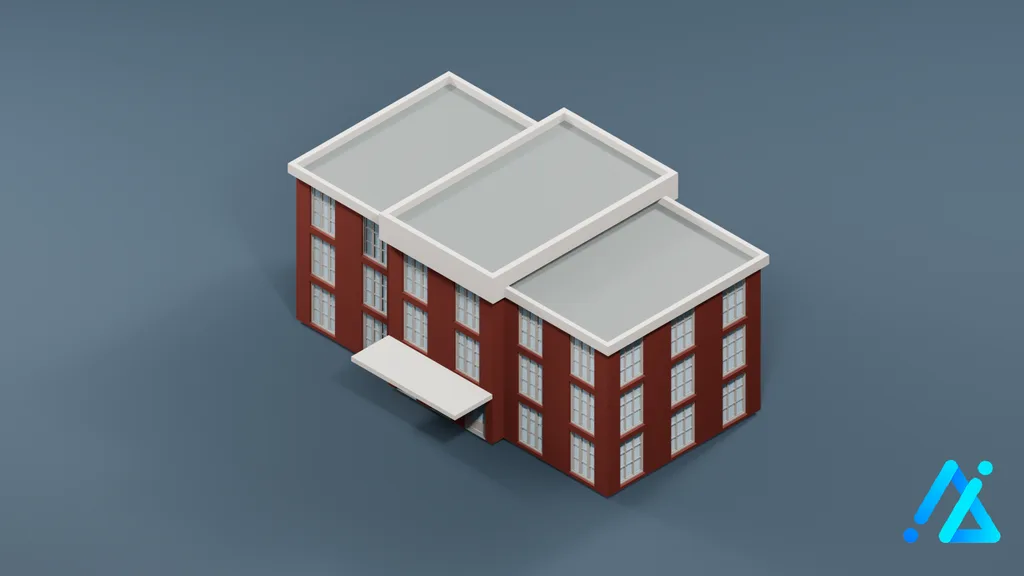 Low-Poly Building 40 — 3D model preview