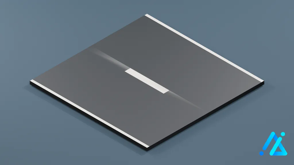 Low-Poly Road Tile with Dashed Line — 3D model preview