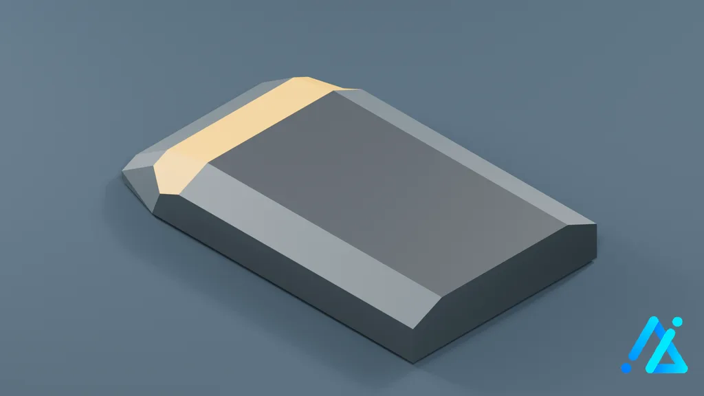 Low-Poly Road Speed Bump 03 — 3D model preview